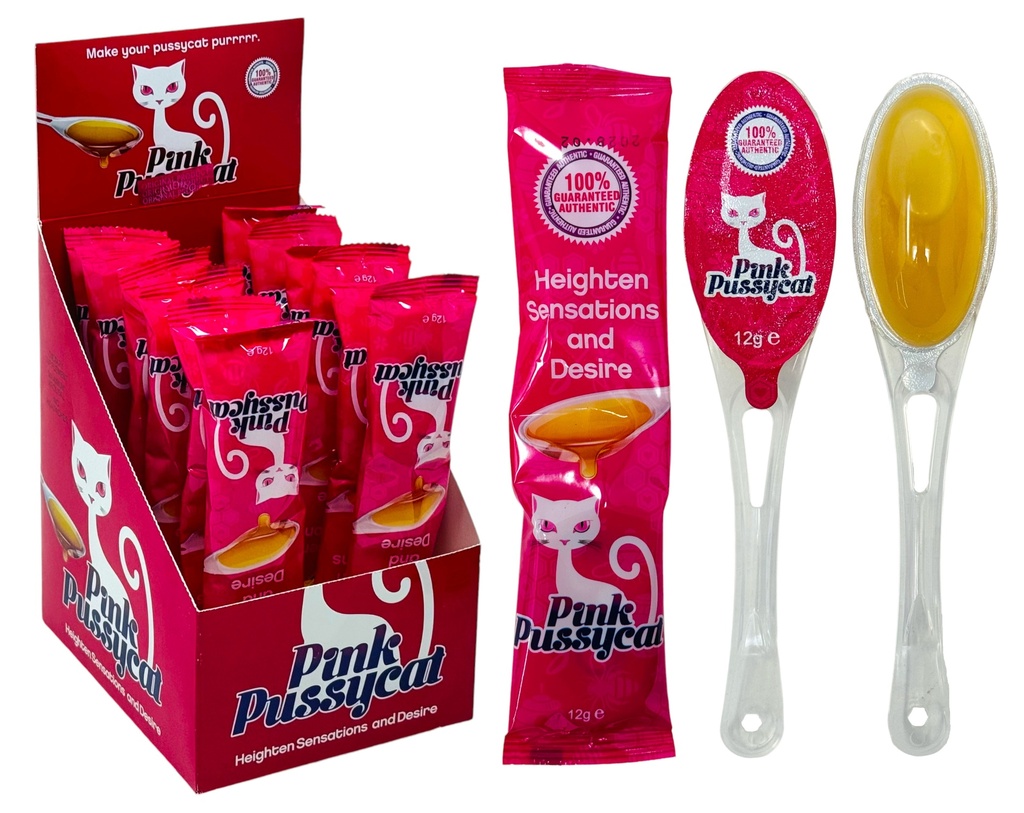 PINK PUSSYCAT SPOON HONEY 12G BOX OF 12