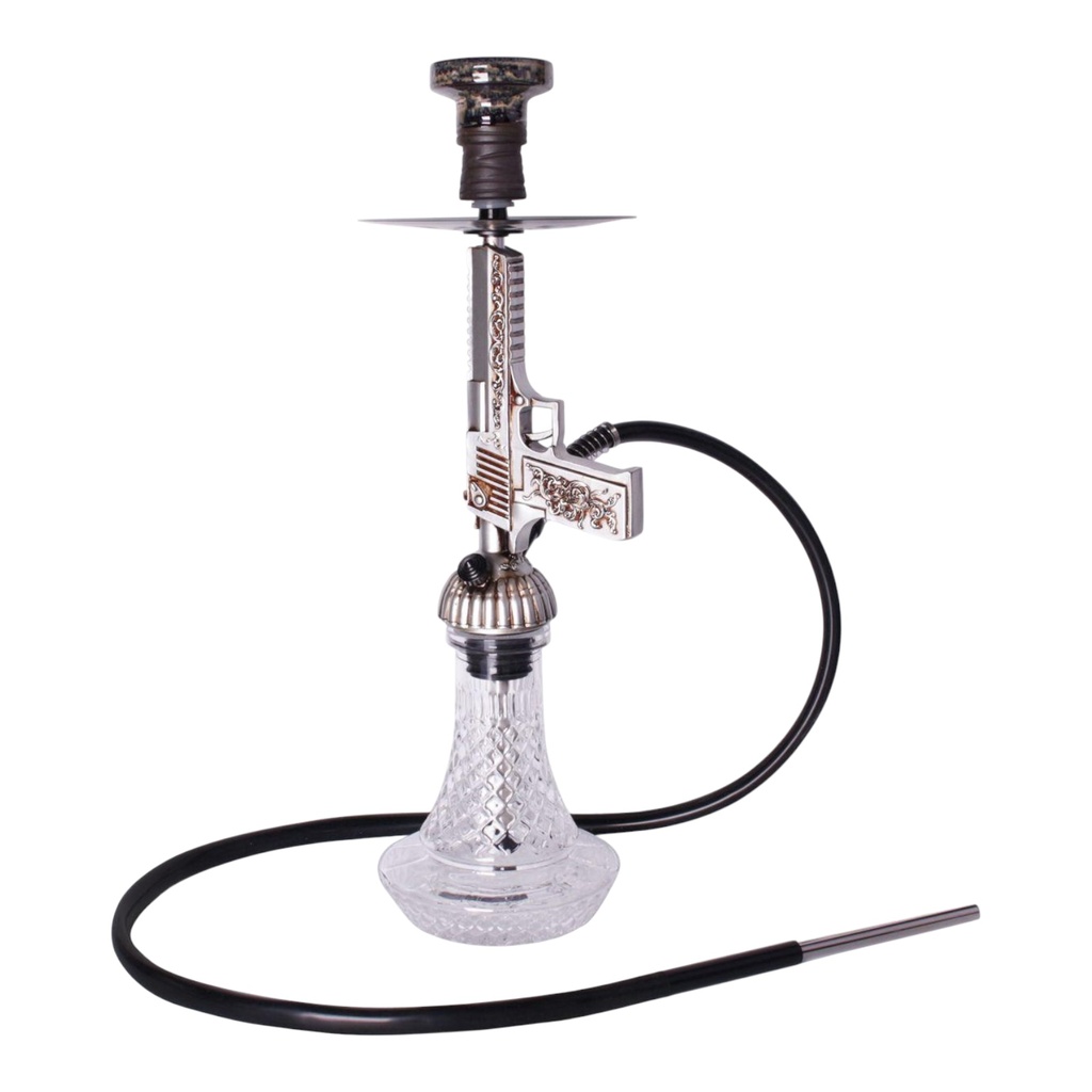 LUXX CHROME HEAT GUN HOOKAH